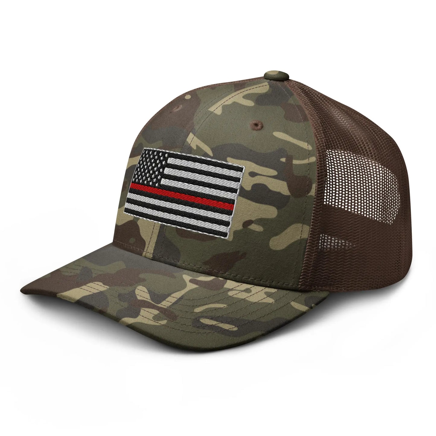 Hats  Snapback Custom Trucker Hats Thin Red Line Camo Flag for Men & Women Infidel Collective