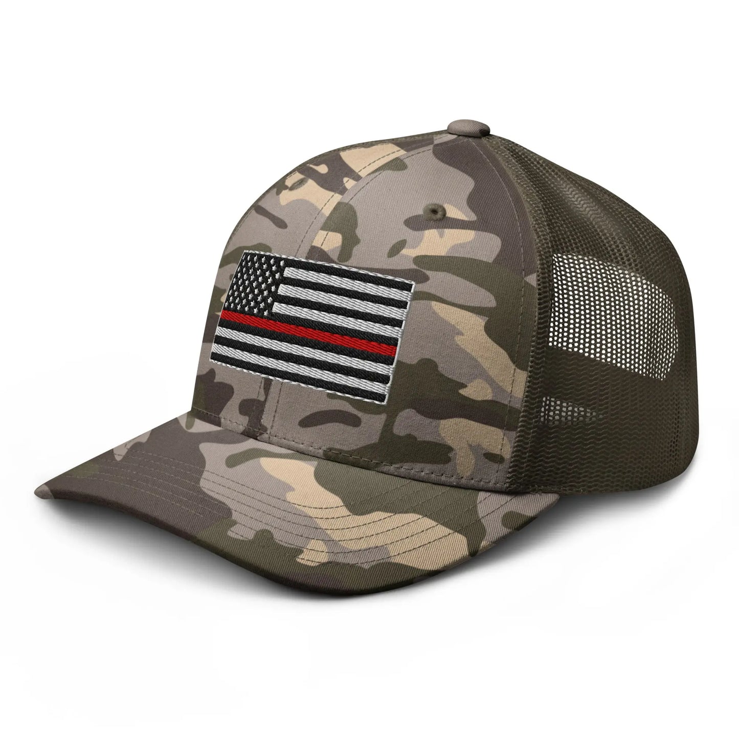 Hats  Snapback Custom Trucker Hats Thin Red Line Camo Flag for Men & Women Infidel Collective