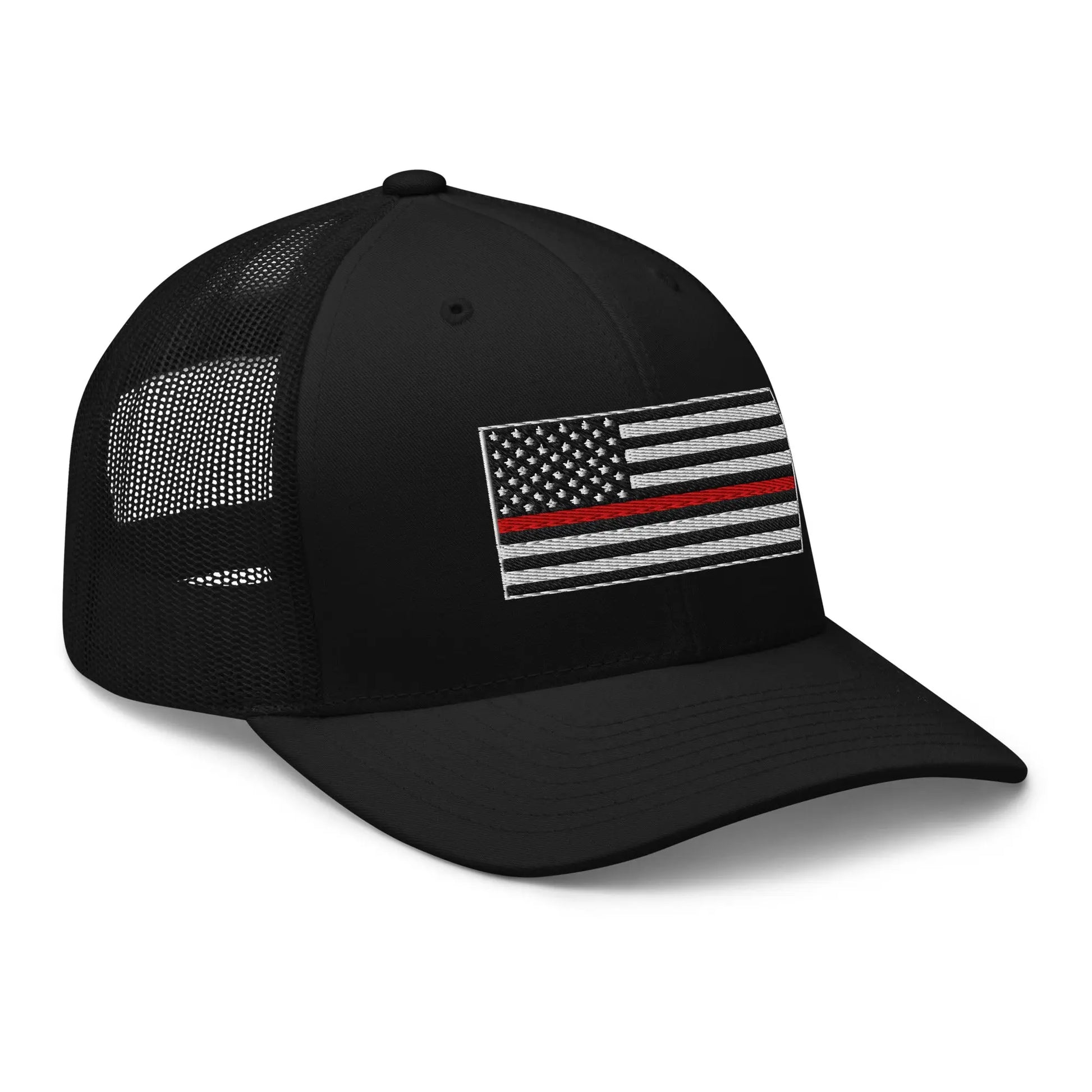 Hats  Snapback Custom Trucker Hats Thin Red Line Flag for Men & Women Patriotic Cap Infidel Collective