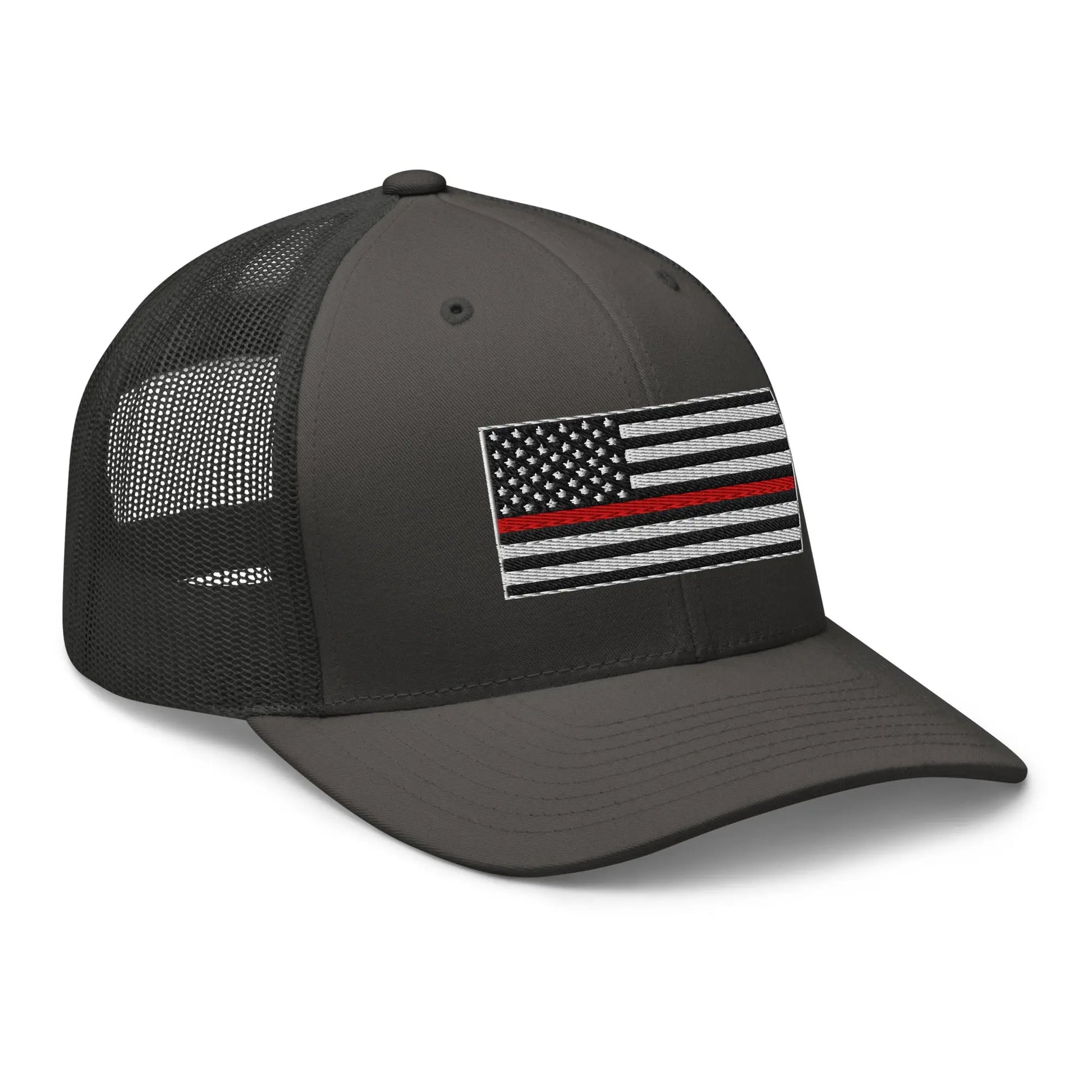 Hats  Snapback Custom Trucker Hats Thin Red Line Flag for Men & Women Patriotic Cap Infidel Collective