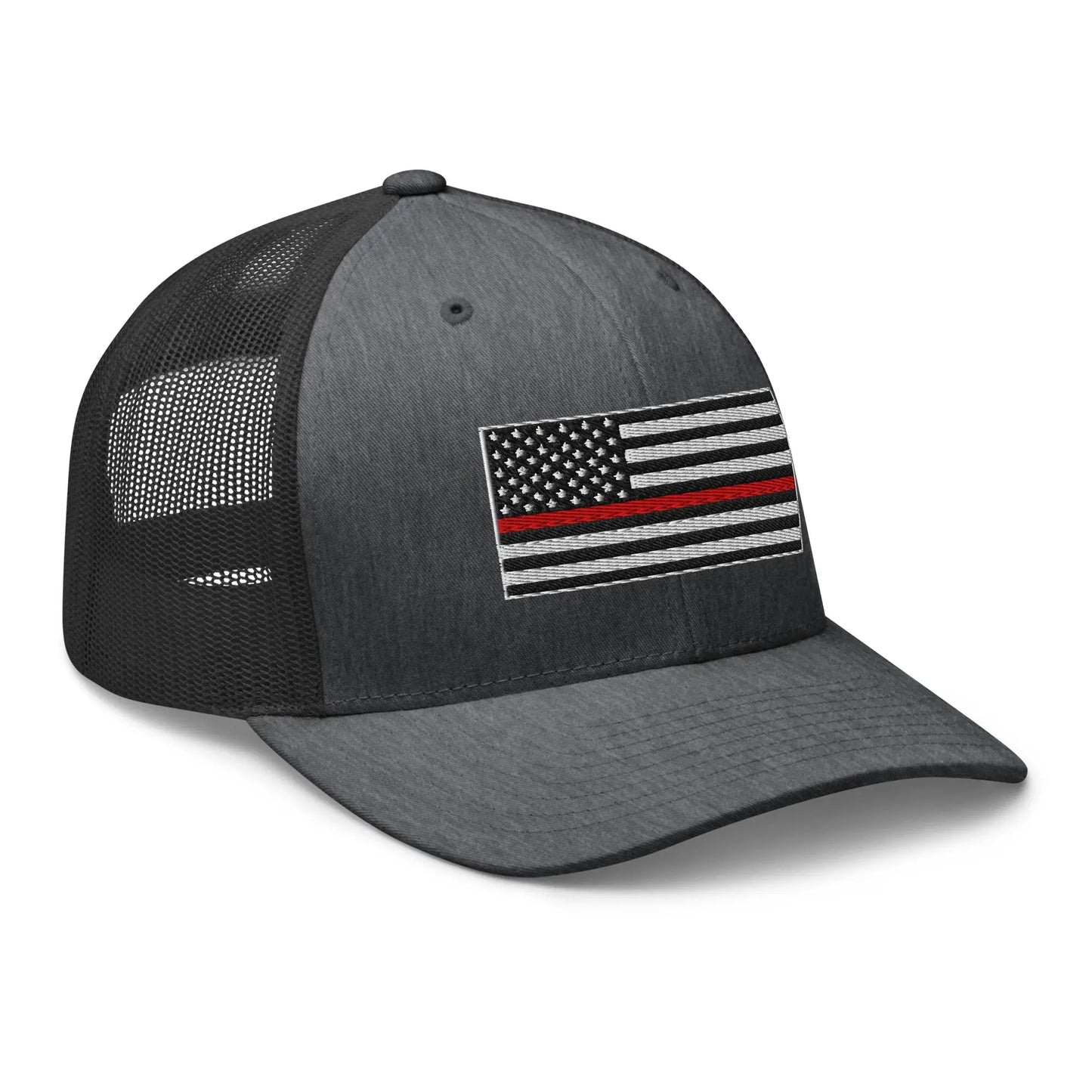 Hats  Snapback Custom Trucker Hats Thin Red Line Flag for Men & Women Patriotic Cap Infidel Collective