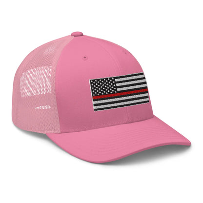 Hats  Snapback Custom Trucker Hats Thin Red Line Flag for Men & Women Patriotic Cap Infidel Collective