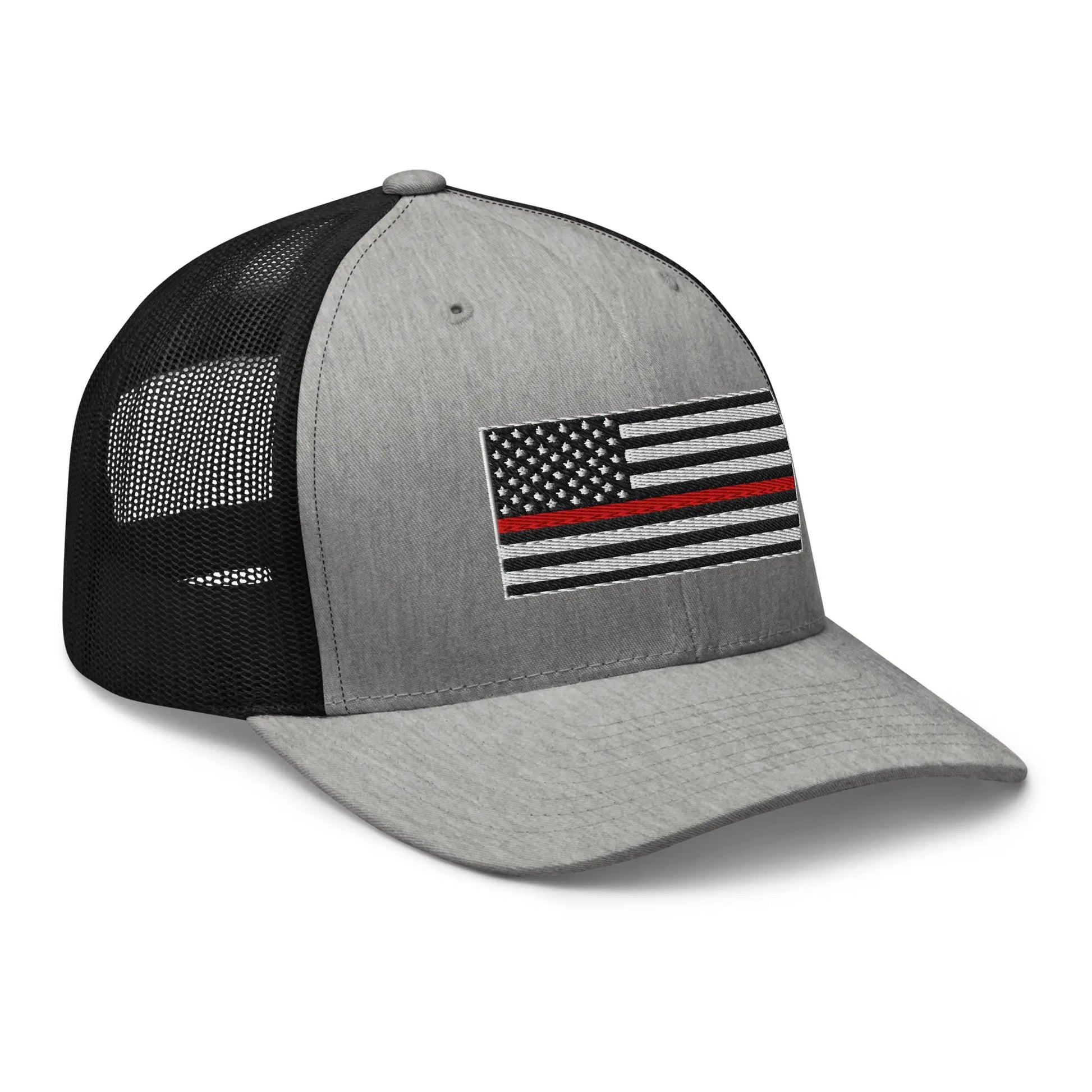 Hats  Snapback Custom Trucker Hats Thin Red Line Flag for Men & Women Patriotic Cap Infidel Collective