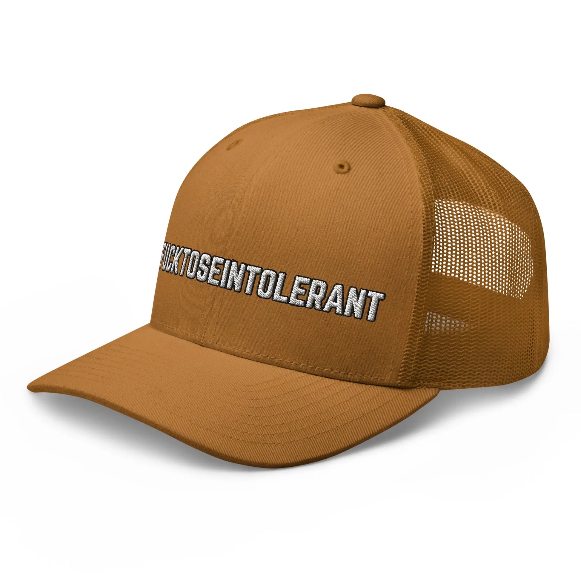 Hats  Snapback Custom Trucker Hats #FUCKTOSEINTOLERANT NSFW Humor for Men & Women Infidel Collective