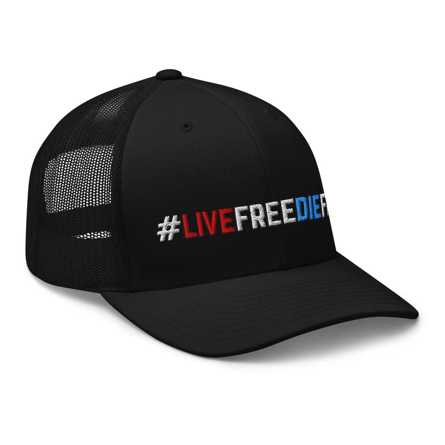 Hats  Snapback Custom Trucker Hats #LIVEFREEDIEFREE Patriotic Cap for Men & Women Infidel Collective