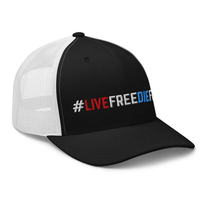 Hats  Snapback Custom Trucker Hats #LIVEFREEDIEFREE Patriotic Cap for Men & Women Infidel Collective