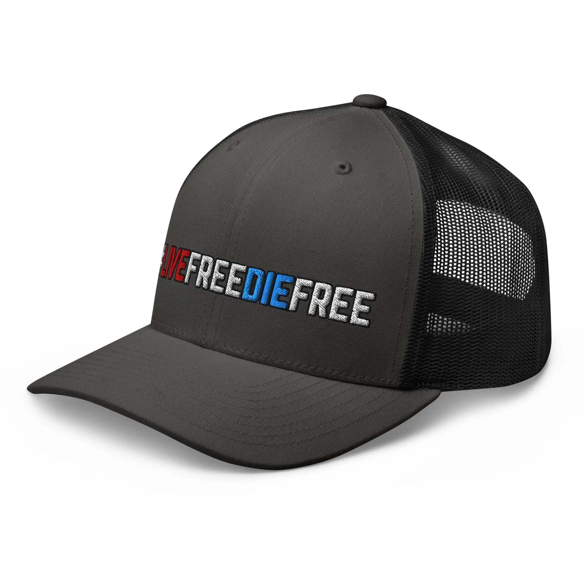 Hats  Snapback Custom Trucker Hats #LIVEFREEDIEFREE Patriotic Cap for Men & Women Infidel Collective