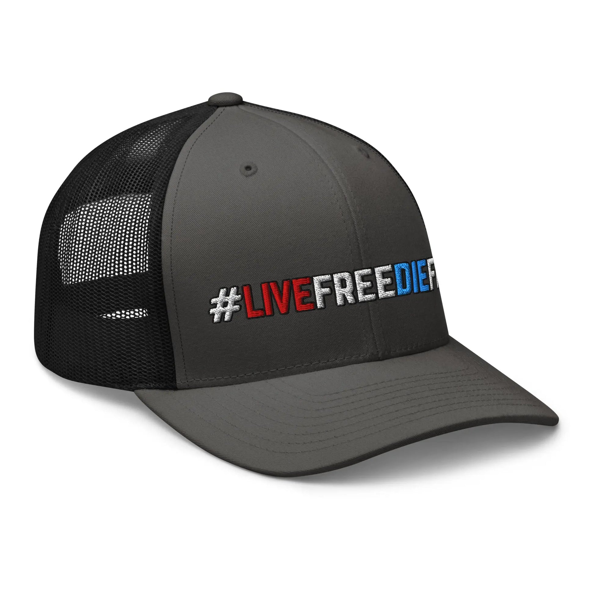 Hats  Snapback Custom Trucker Hats #LIVEFREEDIEFREE Patriotic Cap for Men & Women Infidel Collective