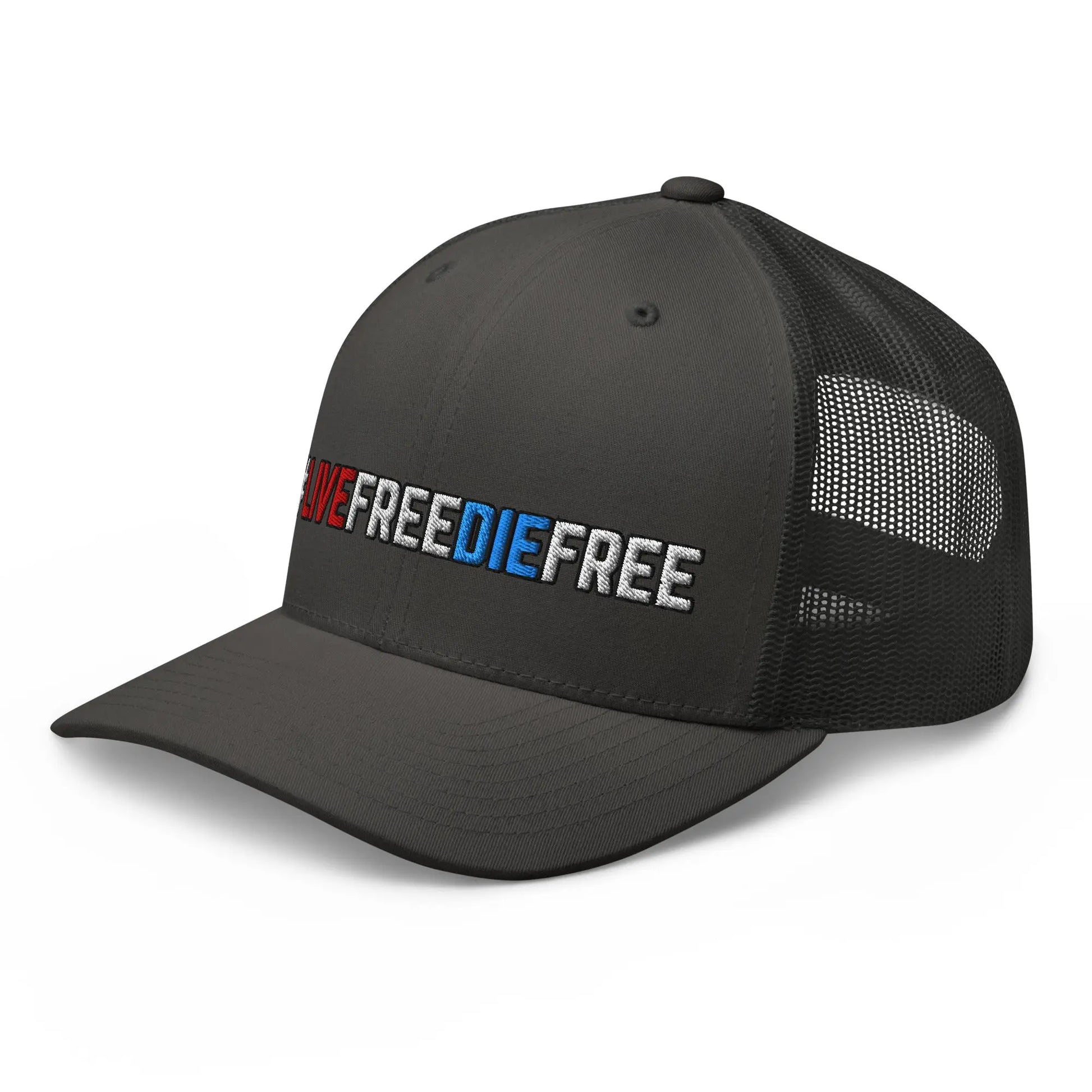 Hats  Snapback Custom Trucker Hats #LIVEFREEDIEFREE Patriotic Cap for Men & Women Infidel Collective