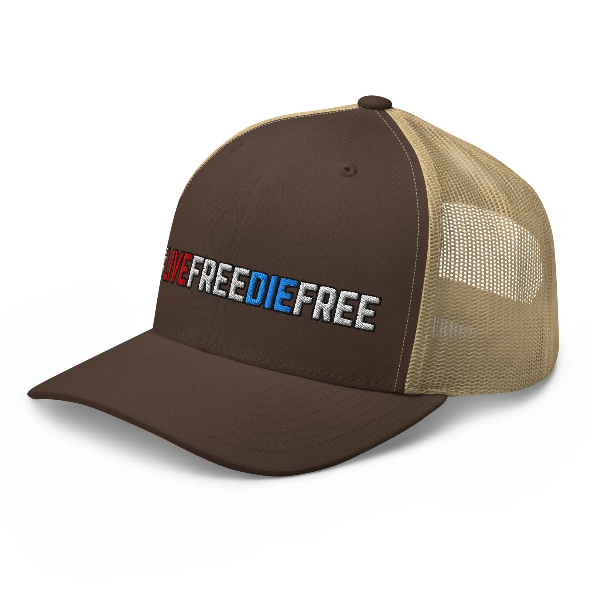 Hats  Snapback Custom Trucker Hats #LIVEFREEDIEFREE Patriotic Cap for Men & Women Infidel Collective