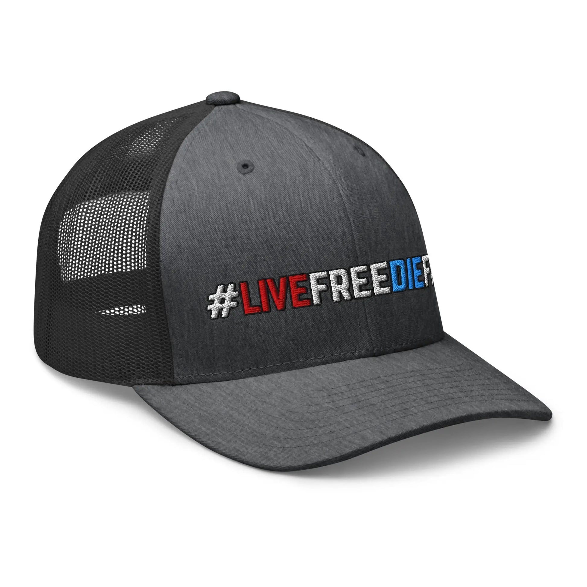 Hats  Snapback Custom Trucker Hats #LIVEFREEDIEFREE Patriotic Cap for Men & Women Infidel Collective