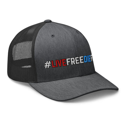 Hats  Snapback Custom Trucker Hats #LIVEFREEDIEFREE Patriotic Cap for Men & Women Infidel Collective
