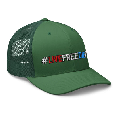 Hats  Snapback Custom Trucker Hats #LIVEFREEDIEFREE Patriotic Cap for Men & Women Infidel Collective
