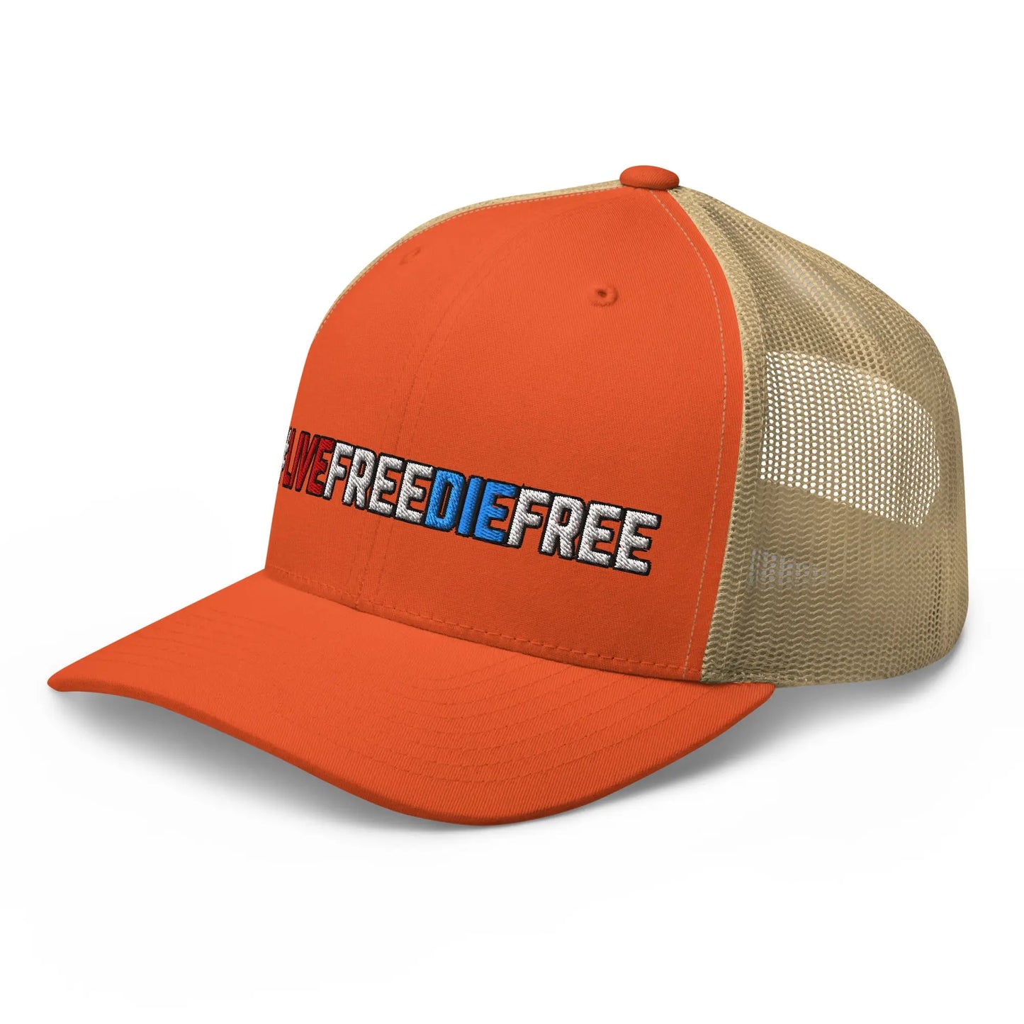 Hats  Snapback Custom Trucker Hats #LIVEFREEDIEFREE Patriotic Cap for Men & Women Infidel Collective