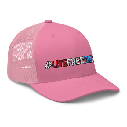 Hats  Snapback Custom Trucker Hats #LIVEFREEDIEFREE Patriotic Cap for Men & Women Infidel Collective