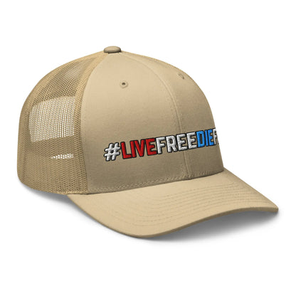 Hats  Snapback Custom Trucker Hats #LIVEFREEDIEFREE Patriotic Cap for Men & Women Infidel Collective