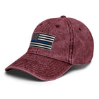 Hats  Vintage Otto Ball Cap with Back the Blue USA Flag Embroidered Infidel Collective