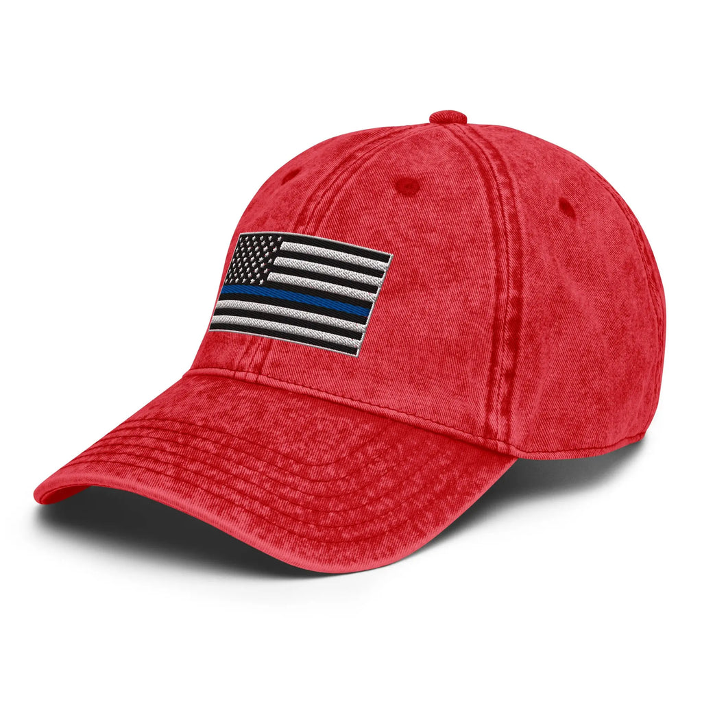 Hats  Vintage Otto Ball Cap with Back the Blue USA Flag Embroidered Infidel Collective