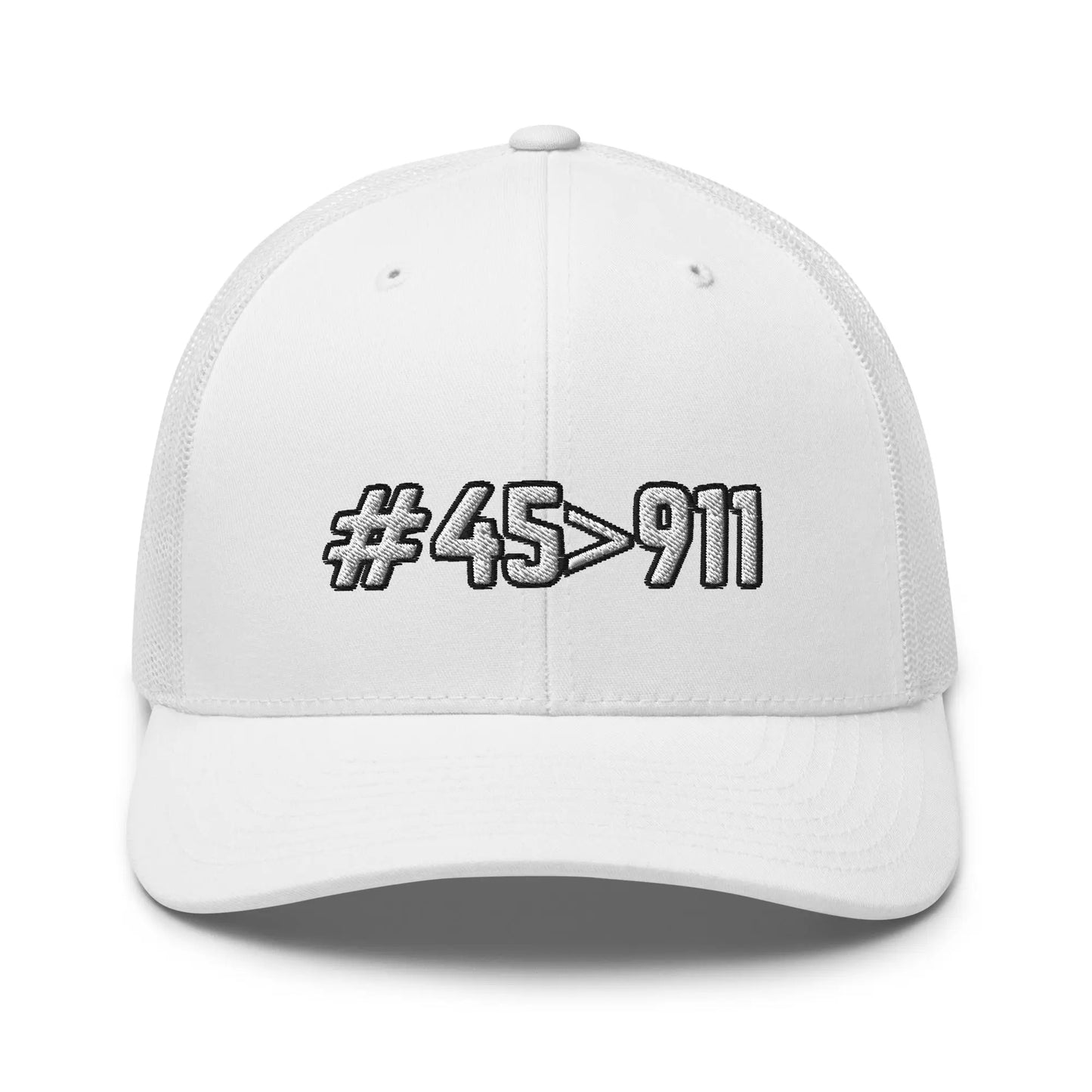Hats White Snapback Custom Trucker Hats 2A #45>911 Cap for Men & Women Infidel Collective