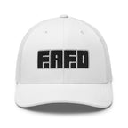 Hats White Snapback Custom Trucker Hats Badass FAFO Grand Games NSFW Caps for Men & Women Infidel Collective