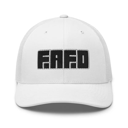 Hats White Snapback Custom Trucker Hats Badass FAFO Grand Games NSFW Caps for Men & Women Infidel Collective