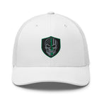Hats White Snapback Custom Trucker Hats Green Line Skull Patriotic Cap for Men & Women Infidel Collective