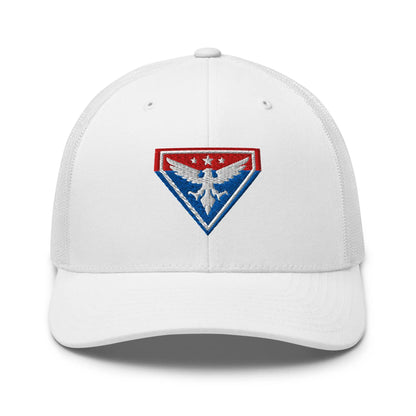Hats White Snapback Custom Trucker Hats Liberty Eagle Badge Cool Patriotic Cap Infidel Collective