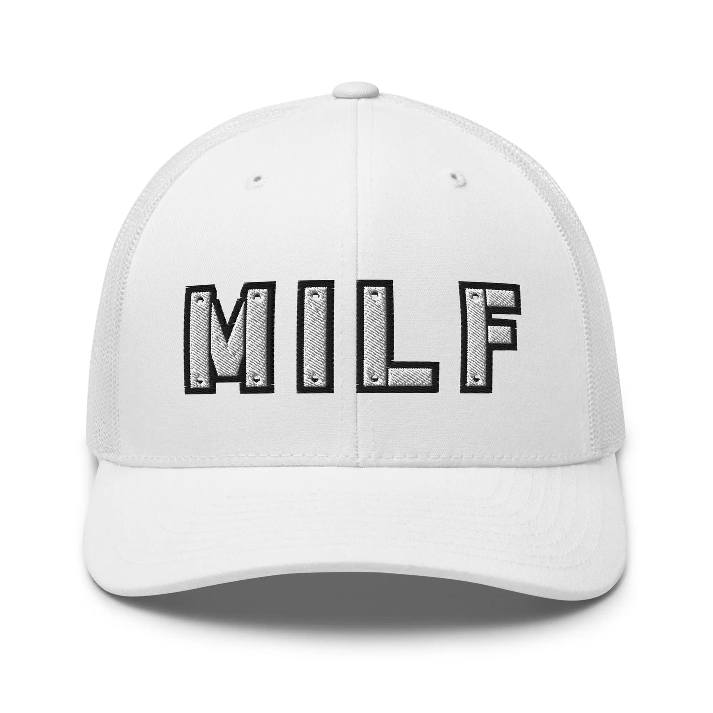 Hats White Snapback Custom Trucker Hats MILF Stencil Cap for Sexy Women Who Own It Infidel Collective