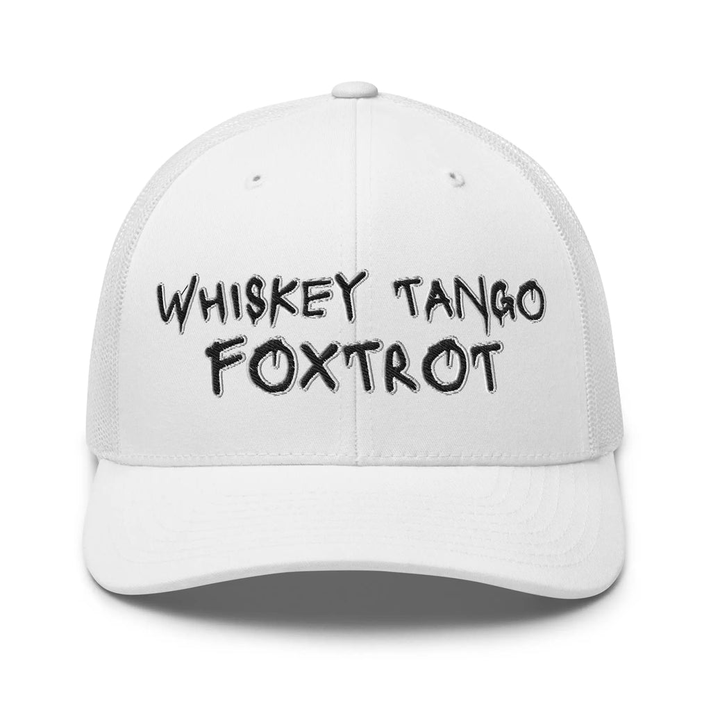 Hats White Snapback Custom Trucker Hats NSFW Whiskey Tango Foxtrot Cap for Men & Women Infidel Collective