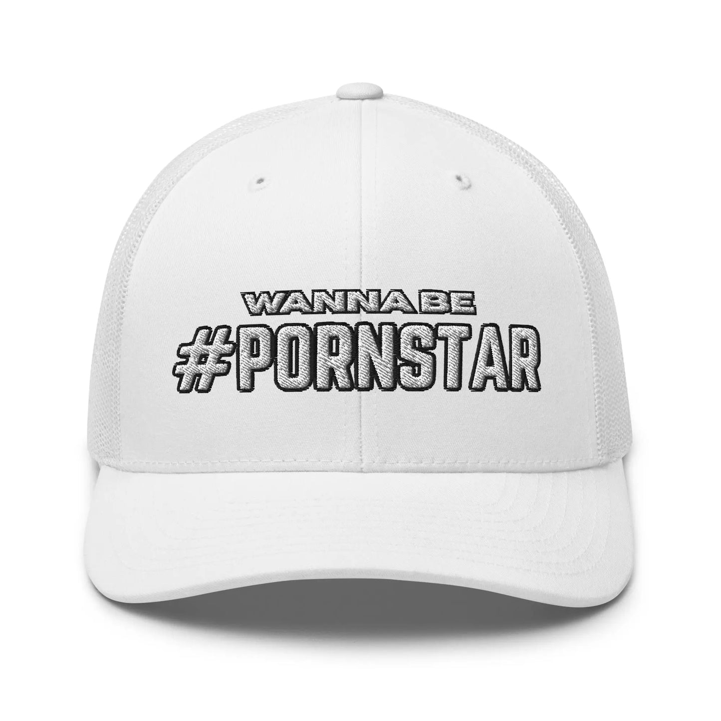 Hats White Snapback Custom Trucker Hats NSFW #PORNSTAR Wanna Be for Men & Women Infidel Collective