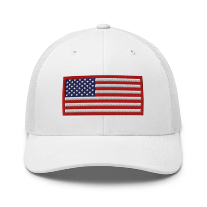 Hats White Snapback Custom Trucker Hats Old Glory USA Flag Red White Blue Patriotic Cap Infidel Collective