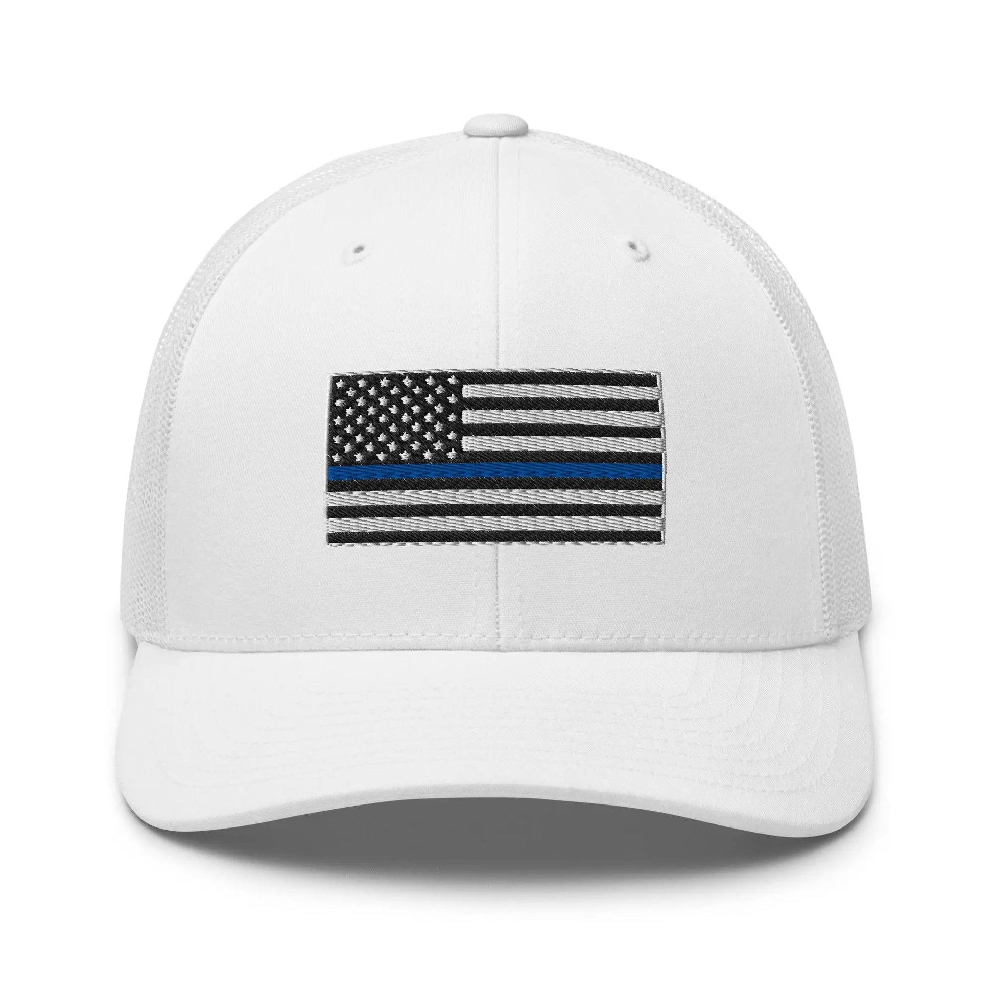 Hats White Snapback Custom Trucker Hats Thin Blue Line Flag Cool Patriotic Cap Infidel Collective