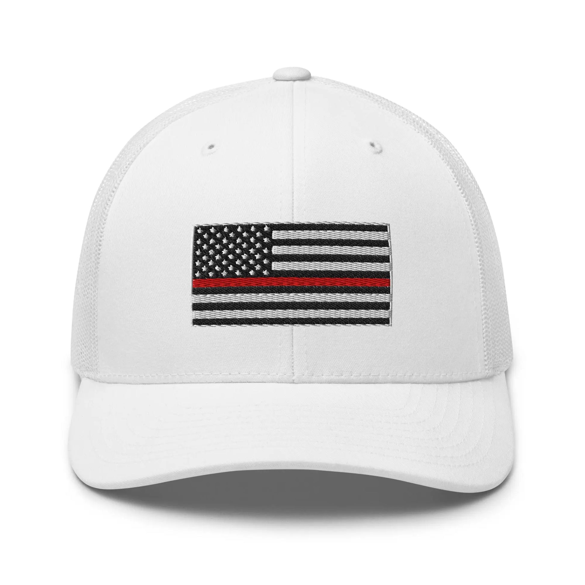 Hats White Snapback Custom Trucker Hats Thin Red Line Flag for Men & Women Patriotic Cap Infidel Collective