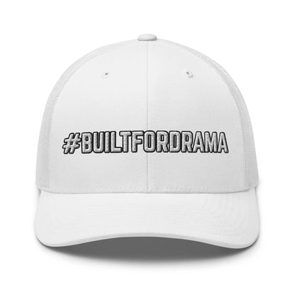 Hats White Snapback Custom Trucker Hats #BUILTFORDRAMA Funny Cap for Men & Women Infidel Collective