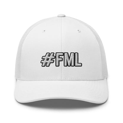 Hats White Snapback Custom Trucker Hats #FML Cap for Men & Women Funny Everyday Humor Infidel Collective