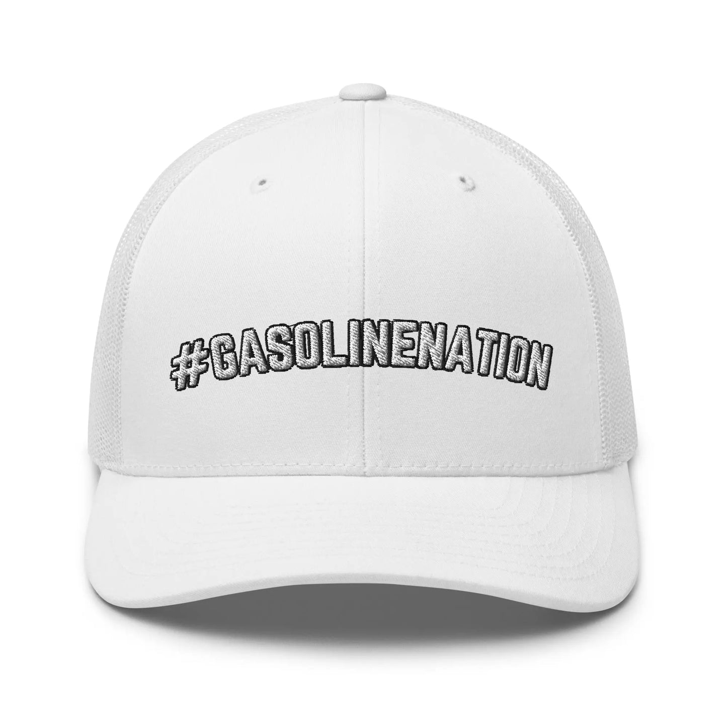 Hats White Snapback Custom Trucker Hats #GASOLINENATION Funny Cap for Men & Women Infidel Collective