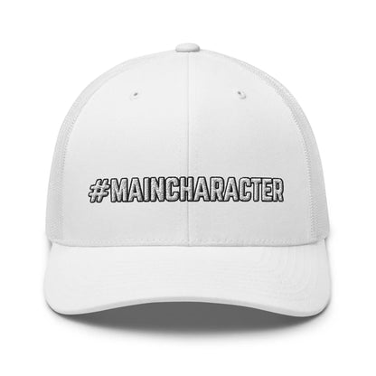 Hats White Snapback Custom Trucker Hats #MAINCHARACTER Funny Caps for Men & Women Infidel Collective