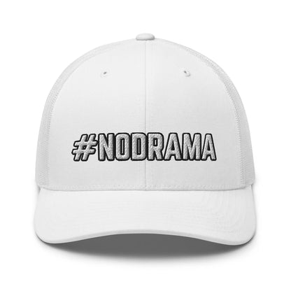 Hats White Snapback Custom Trucker Hats #NODRAMA Funny Cap for Men & Women Infidel Collective