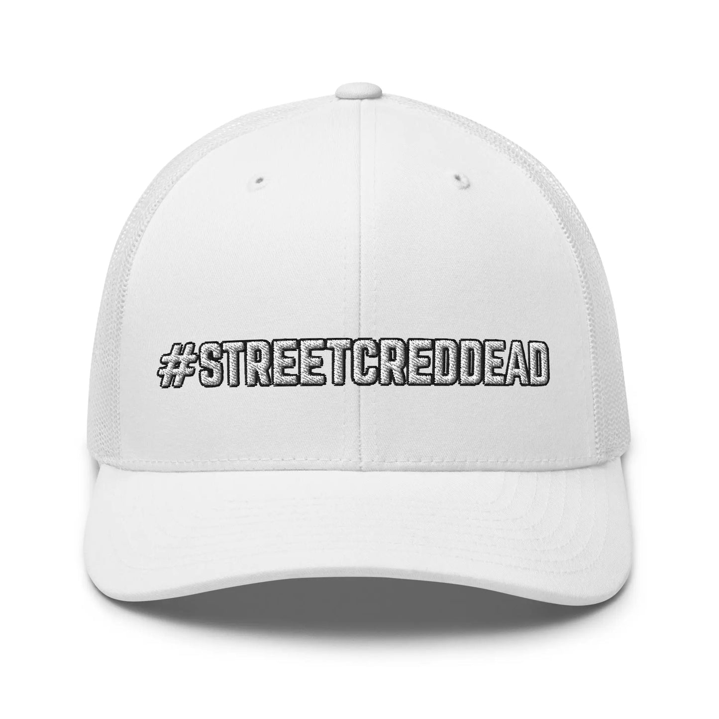 Hats White Snapback Custom Trucker Hats #STREETCREDDDEAD Funny Hat for Men & Women Infidel Collective