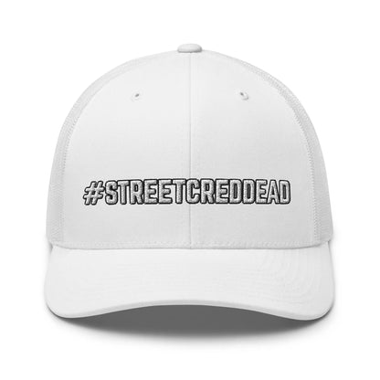Hats White Snapback Custom Trucker Hats #STREETCREDDDEAD Funny Hat for Men & Women Infidel Collective