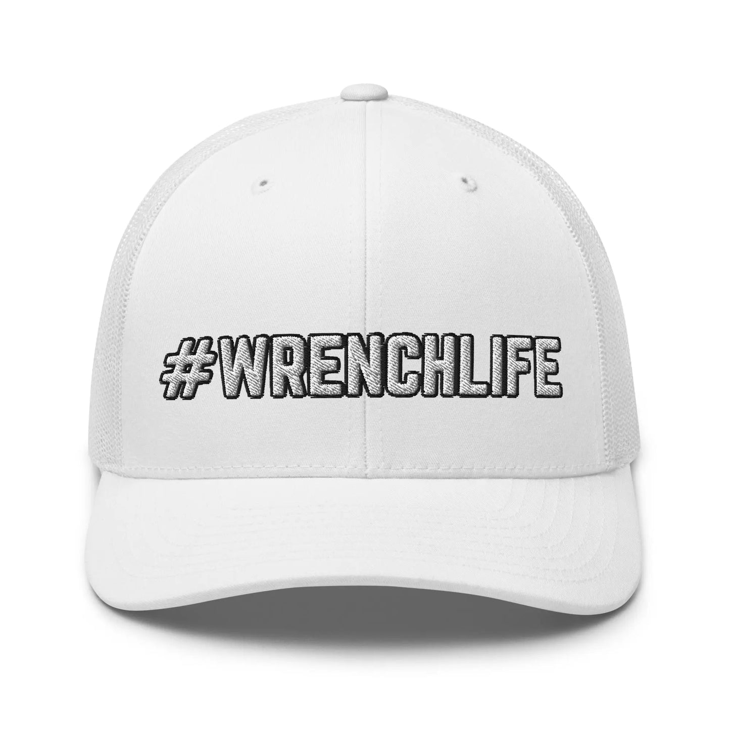 Hats White Snapback Custom Trucker Hats #WRENCHLIFE Cool Blue Collar Cap for Men & Women Infidel Collective