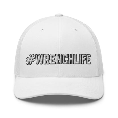 Hats White Snapback Custom Trucker Hats #WRENCHLIFE Cool Blue Collar Cap for Men & Women Infidel Collective