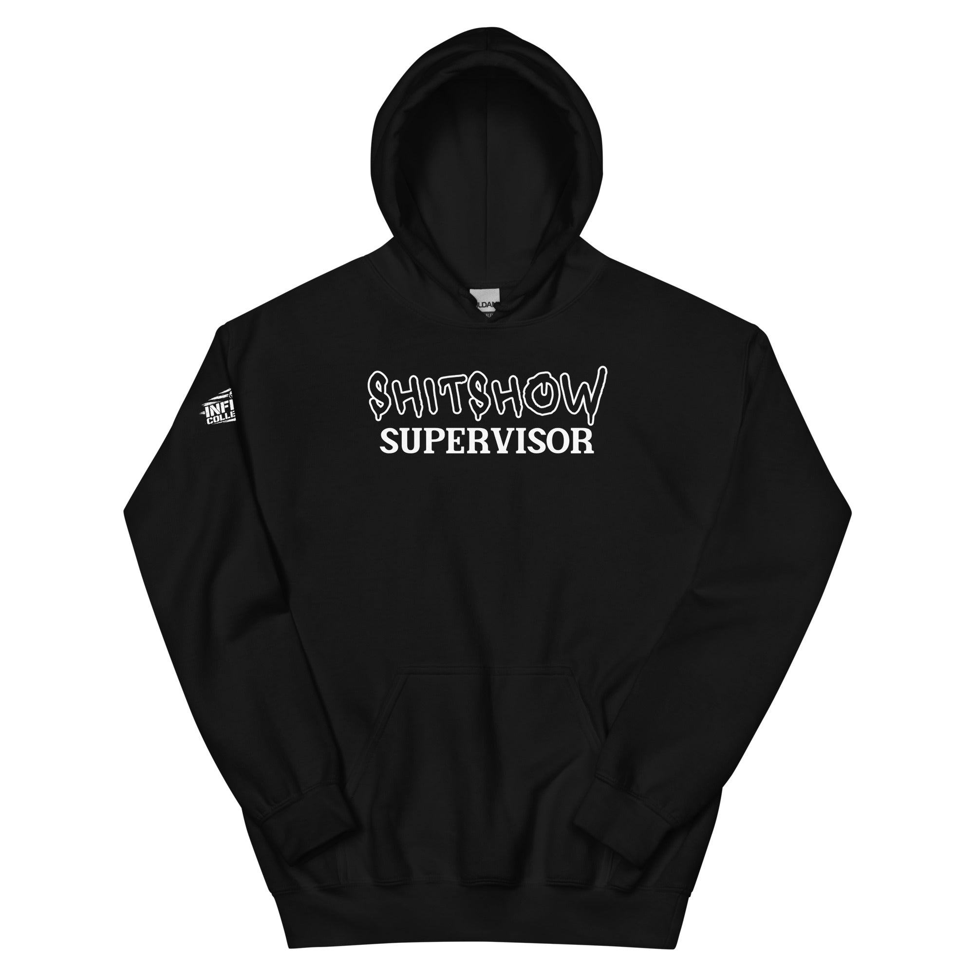Shitshow Supervisor Funny NSFW Black Hoodie  Infidel Collective