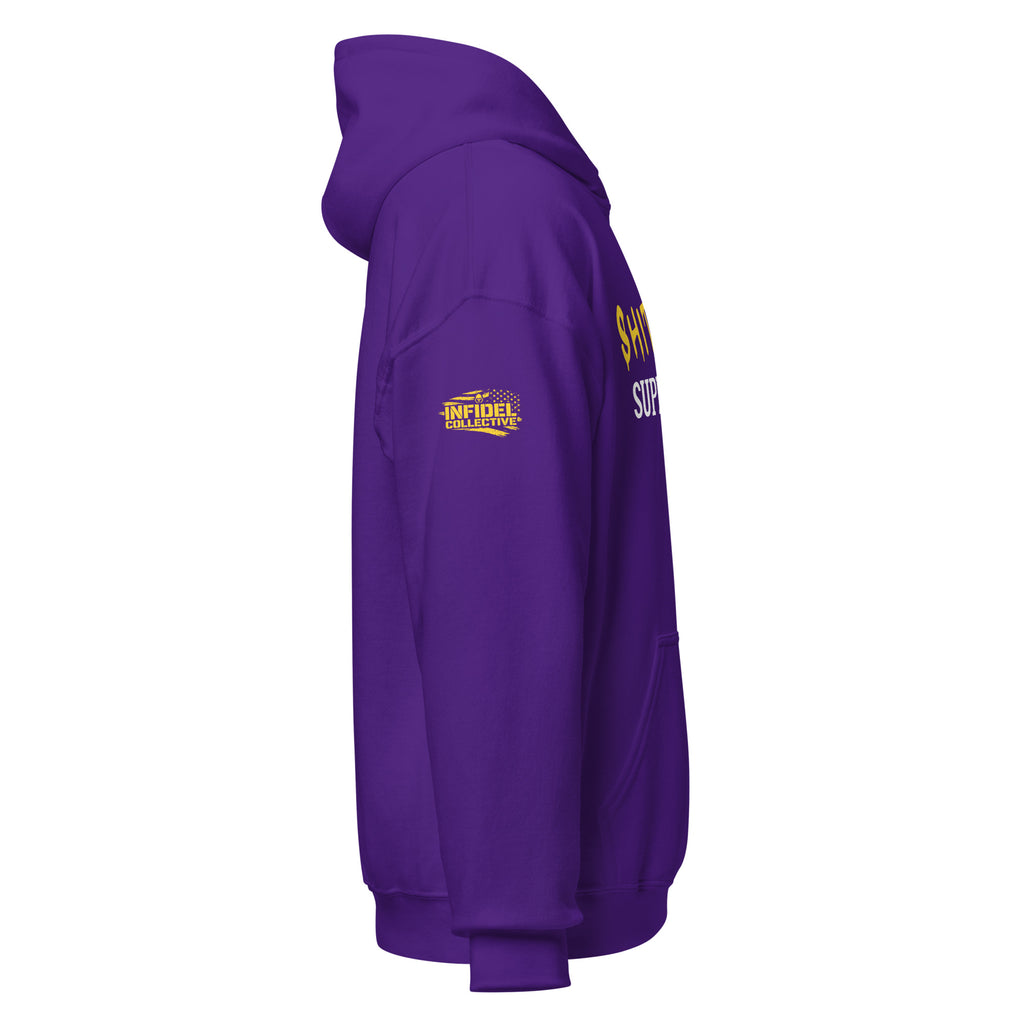 Shitshow Supervisor Yellow on Purple Hoodie  Infidel Collective