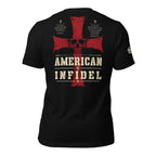 American Infidel Armor of God cross back print black tee from Infidel Collective