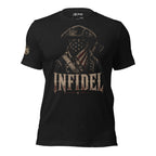 American Infidel patriot raider front graphic black tee from Infidel Collective