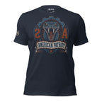 American Patriot 2A rattlesnake graphic heather navy tee from Infidel Collective