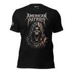 American Patriot Reaper front print black tee from Infidel Collective