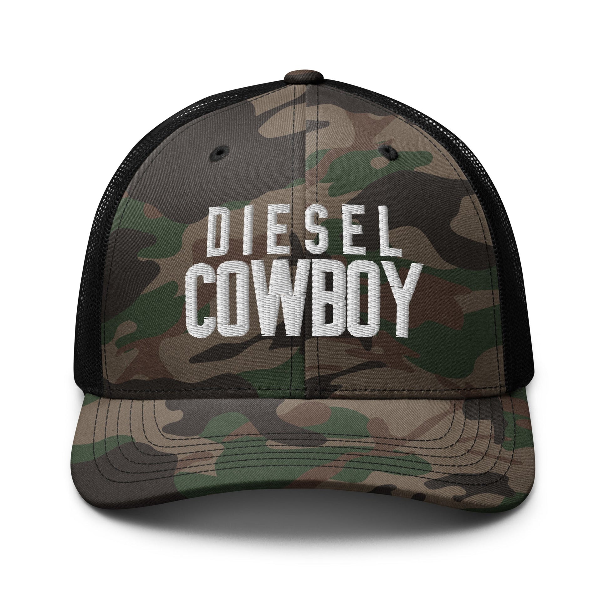 Hats Camo-Black Snapback Custom Trucker Hat to Boost In – Diesel Cowboy Camo Edition Infidel Collective