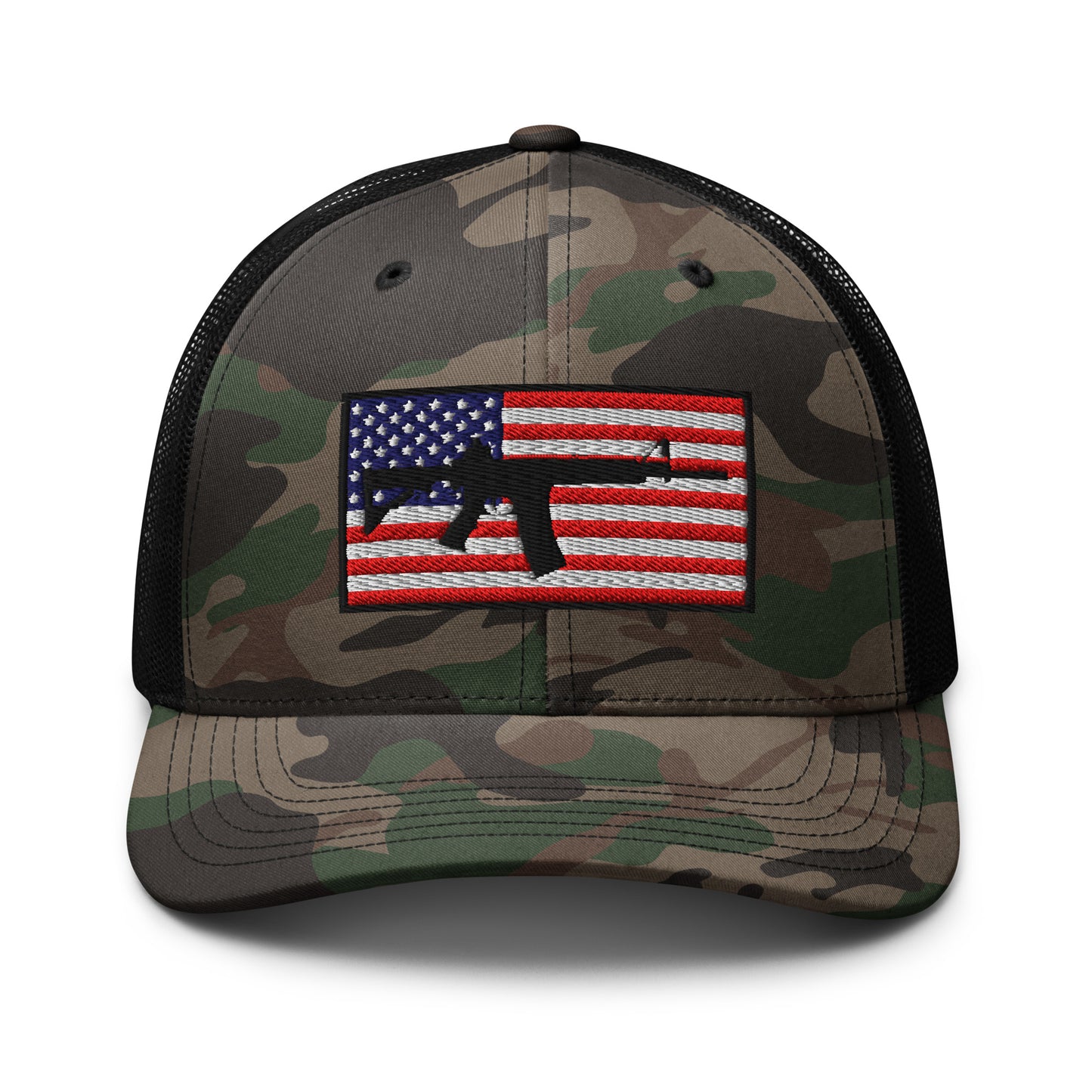 Old Glory AR15 Camo Classic Otto Trucker Hat  Infidel Collective